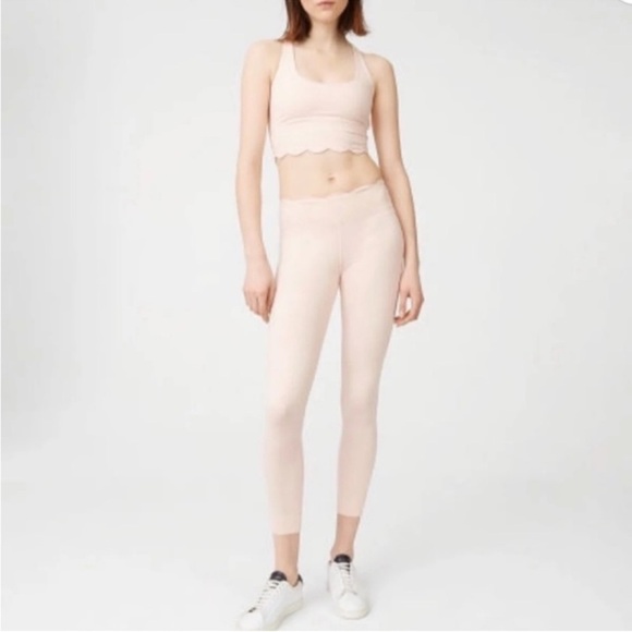 Club Monaco Other - Club Monaco Light Pink Scalloped Hem Sports Bra Top Size XS